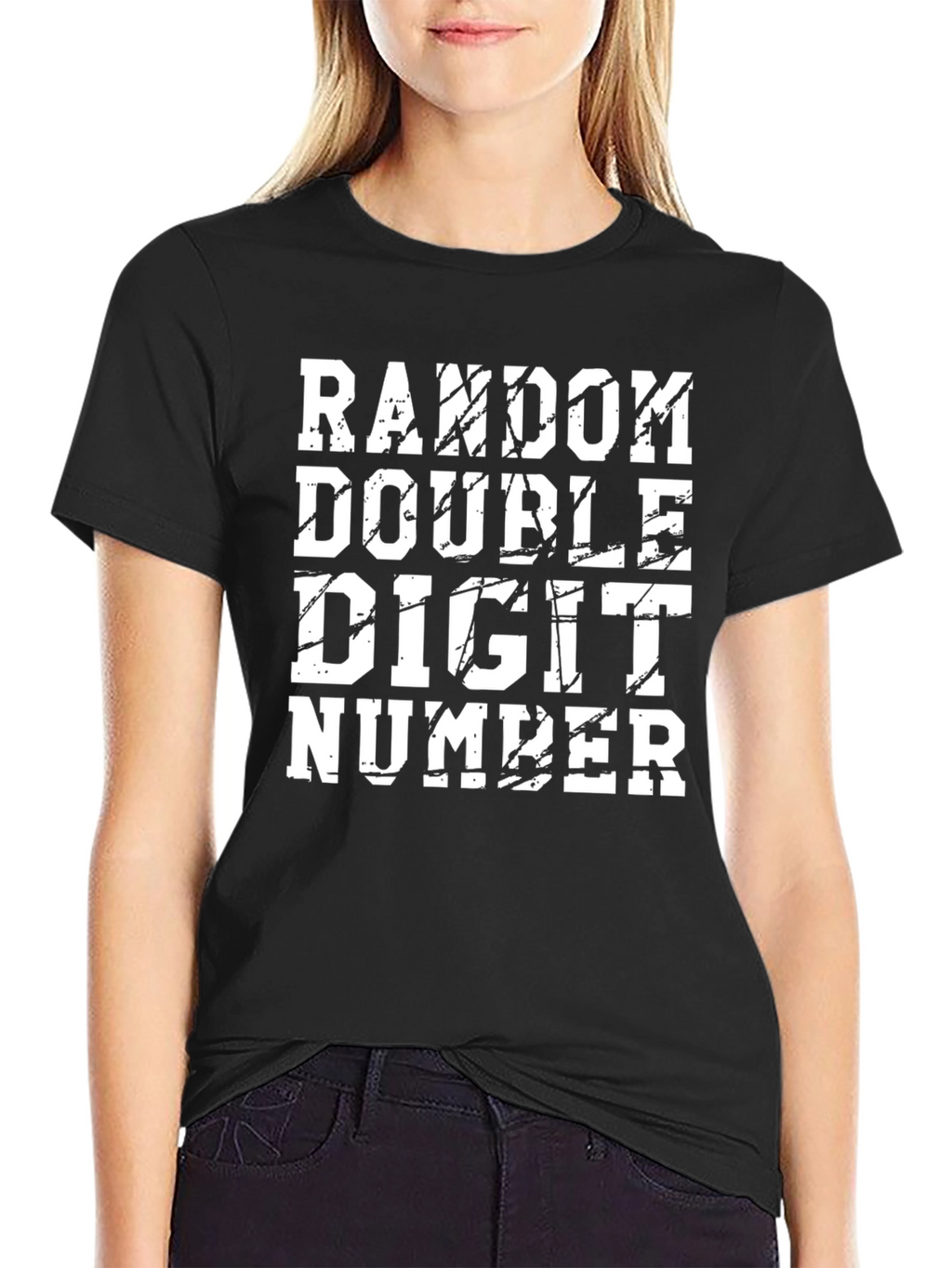Random Double Digit Number Graphic Tee Shirt