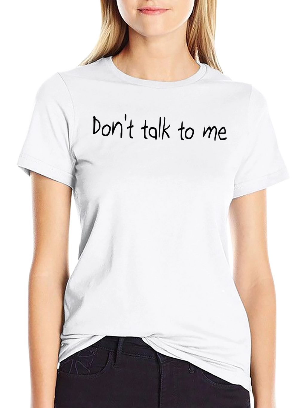 Mens Black Dont Talk to Me Graphic Tee