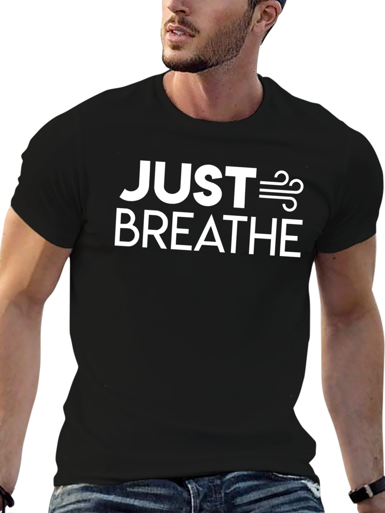 Just Breathe Graphic Tee - Relax & Recharge
