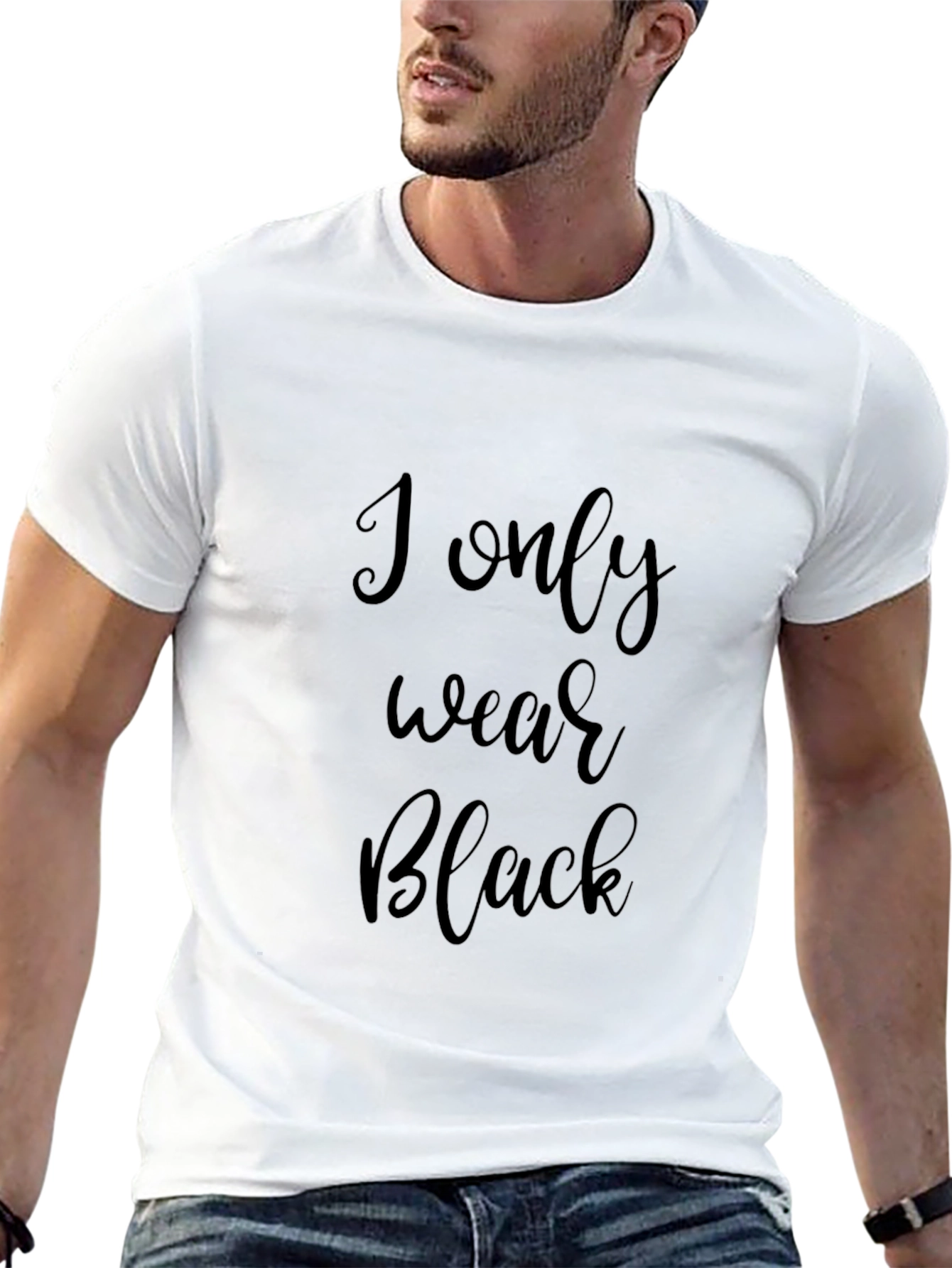 I Only Wear Black Graphic Tee - Stylish Menswear