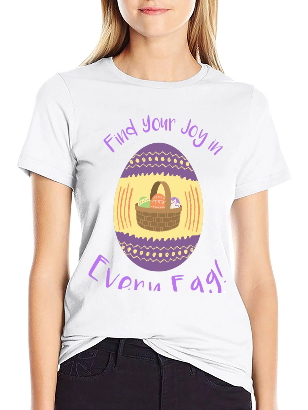 Easter Egg Basket T-Shirt - Find Your Joy