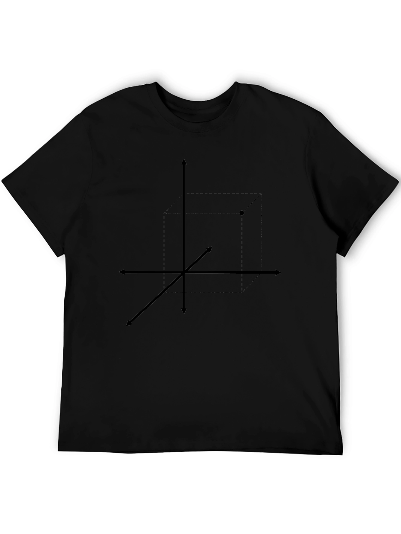 Black T-Shirt with 3D Cube Design
