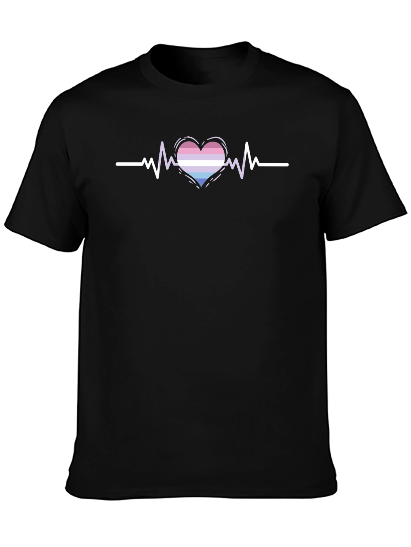 Bisexual Pride Heartbeat T-Shirt