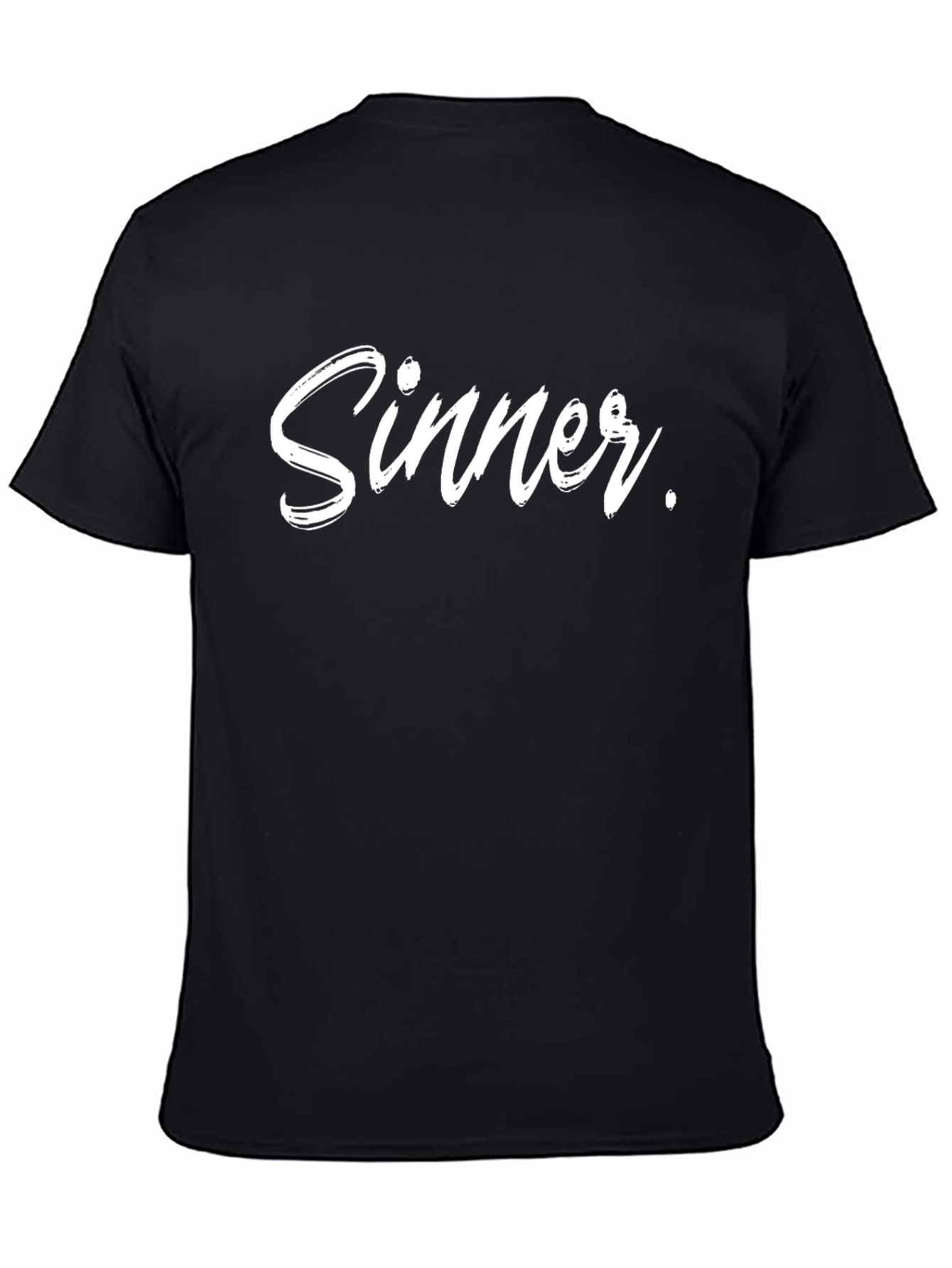 Sinner Graphic Print Black T-Shirt for Men