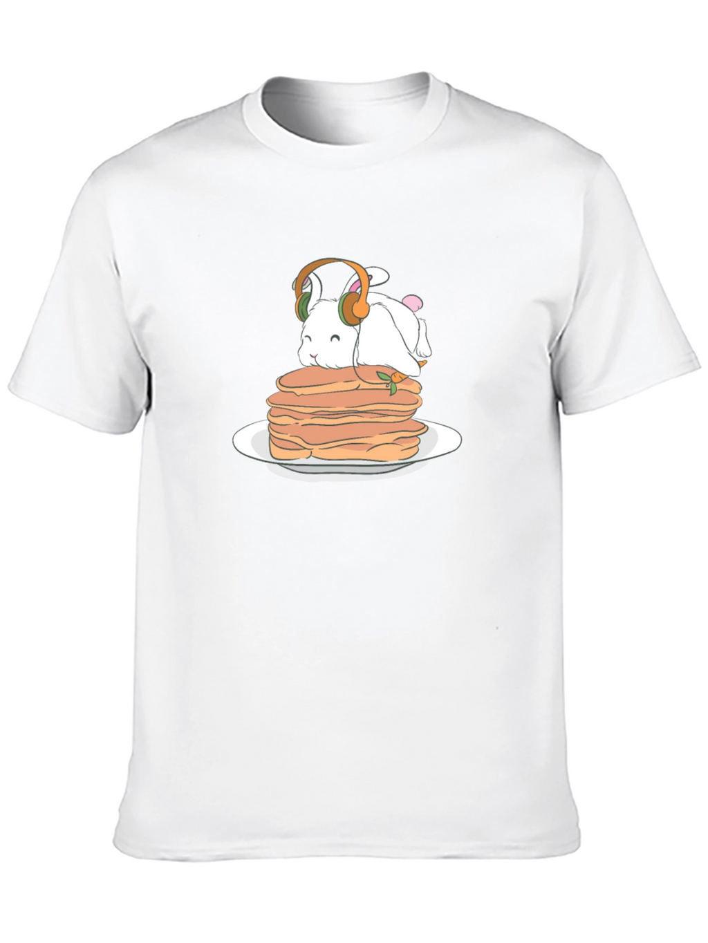 Bunny on Pancakes T-Shirt - Cute Foodie Tee