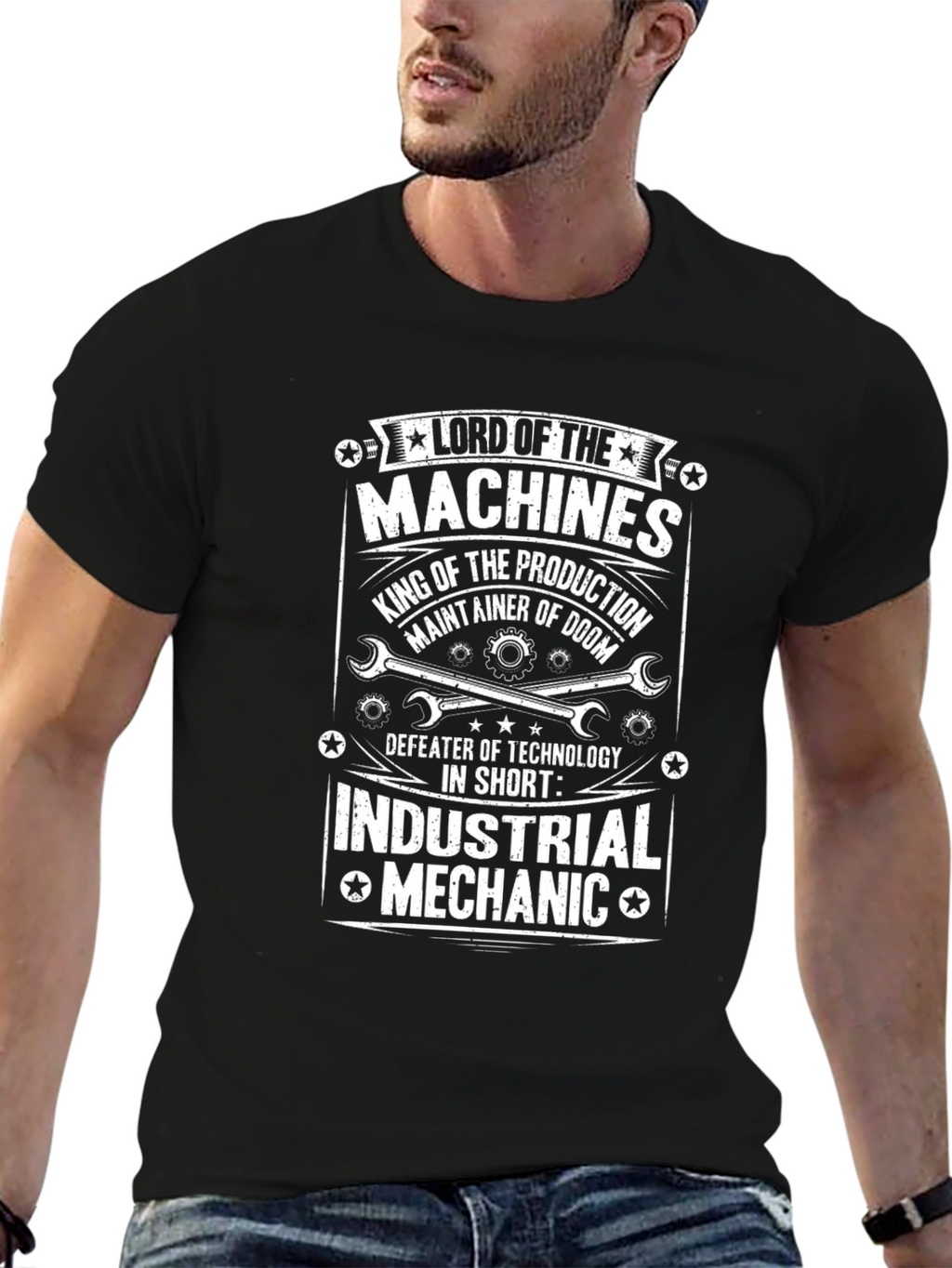 Lord of Machines T-Shirt - Industrial Mechanic Tee