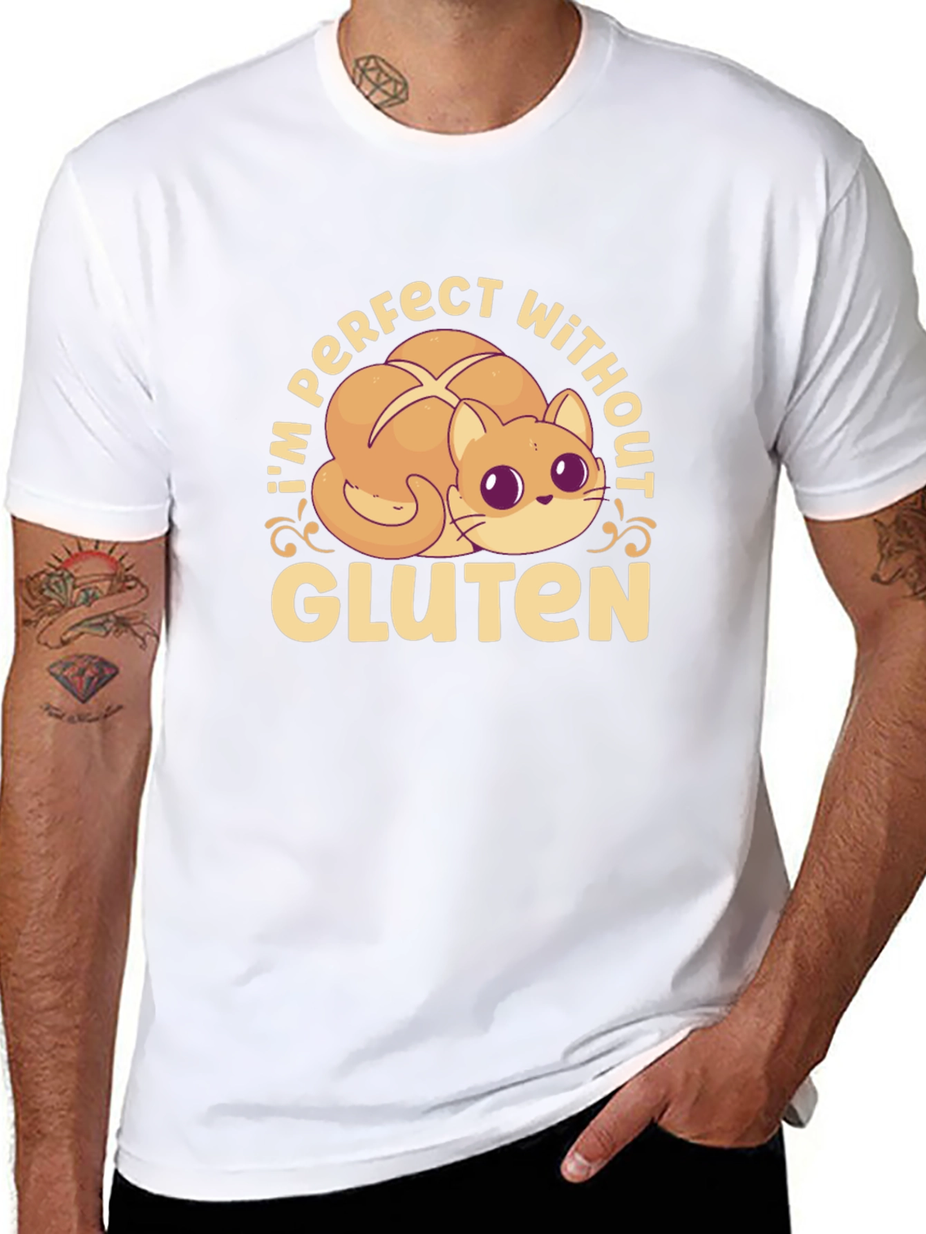 Gluten-Free Kitty Cat T-Shirt - Perfect Without Gluten