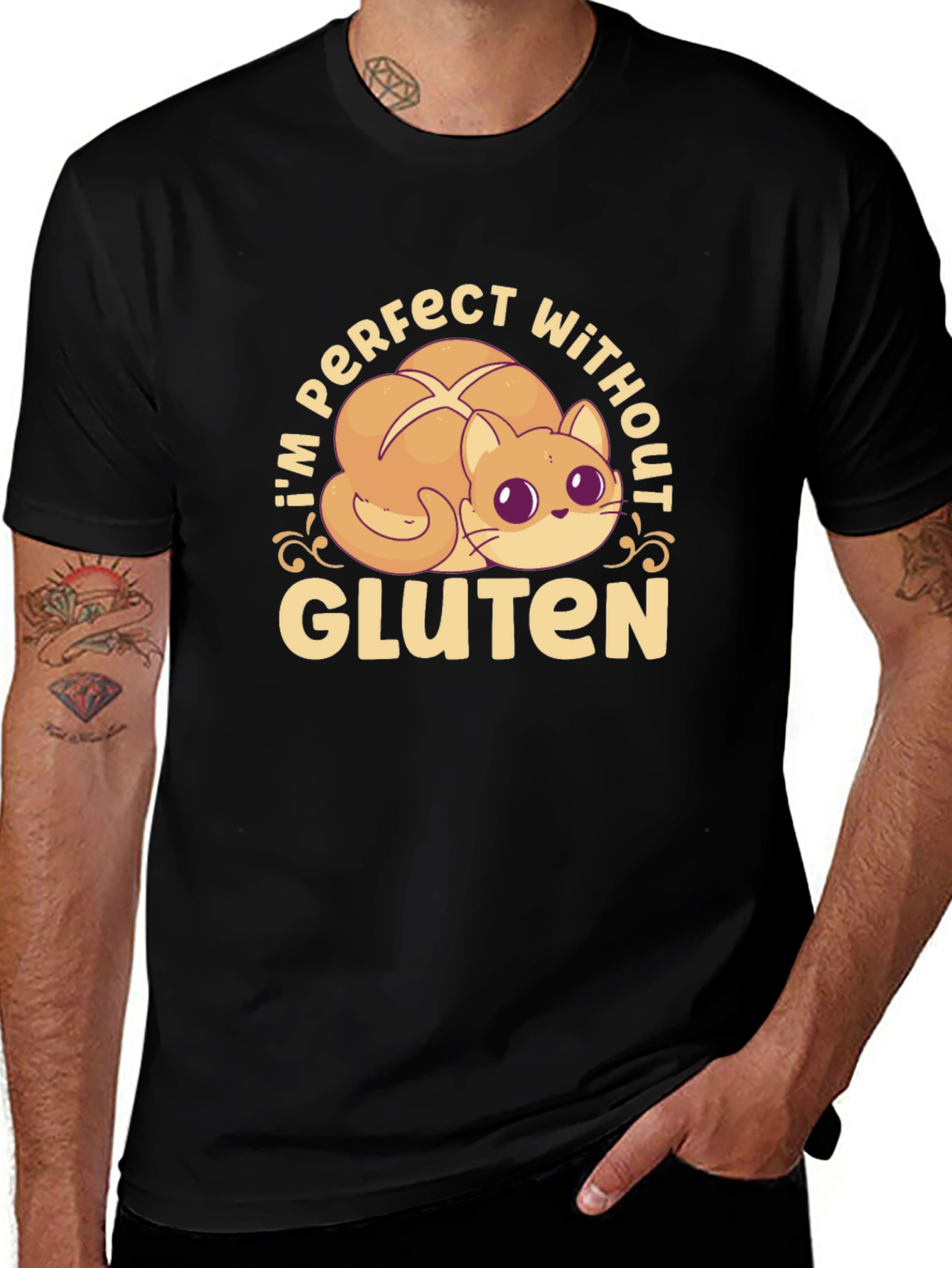 Gluten-Free Kitty Cat T-Shirt - Perfect Without Gluten