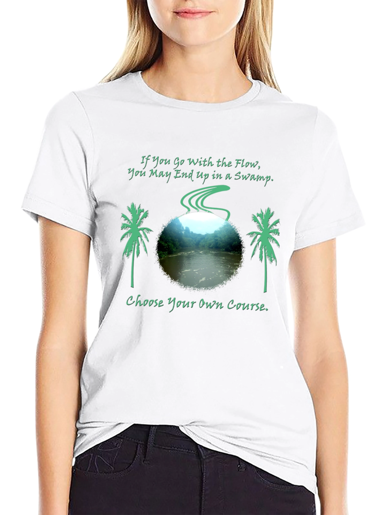 Swamp Flow Mens Graphic Tee - Choose Your Course