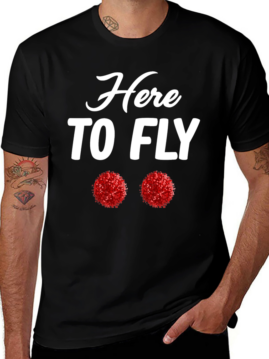 Here To Fly Pom Pom T-Shirt