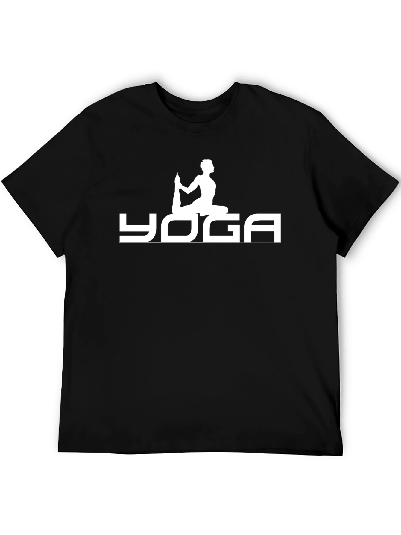 Yoga Graphic Tee - Mens Black Cotton T-Shirt