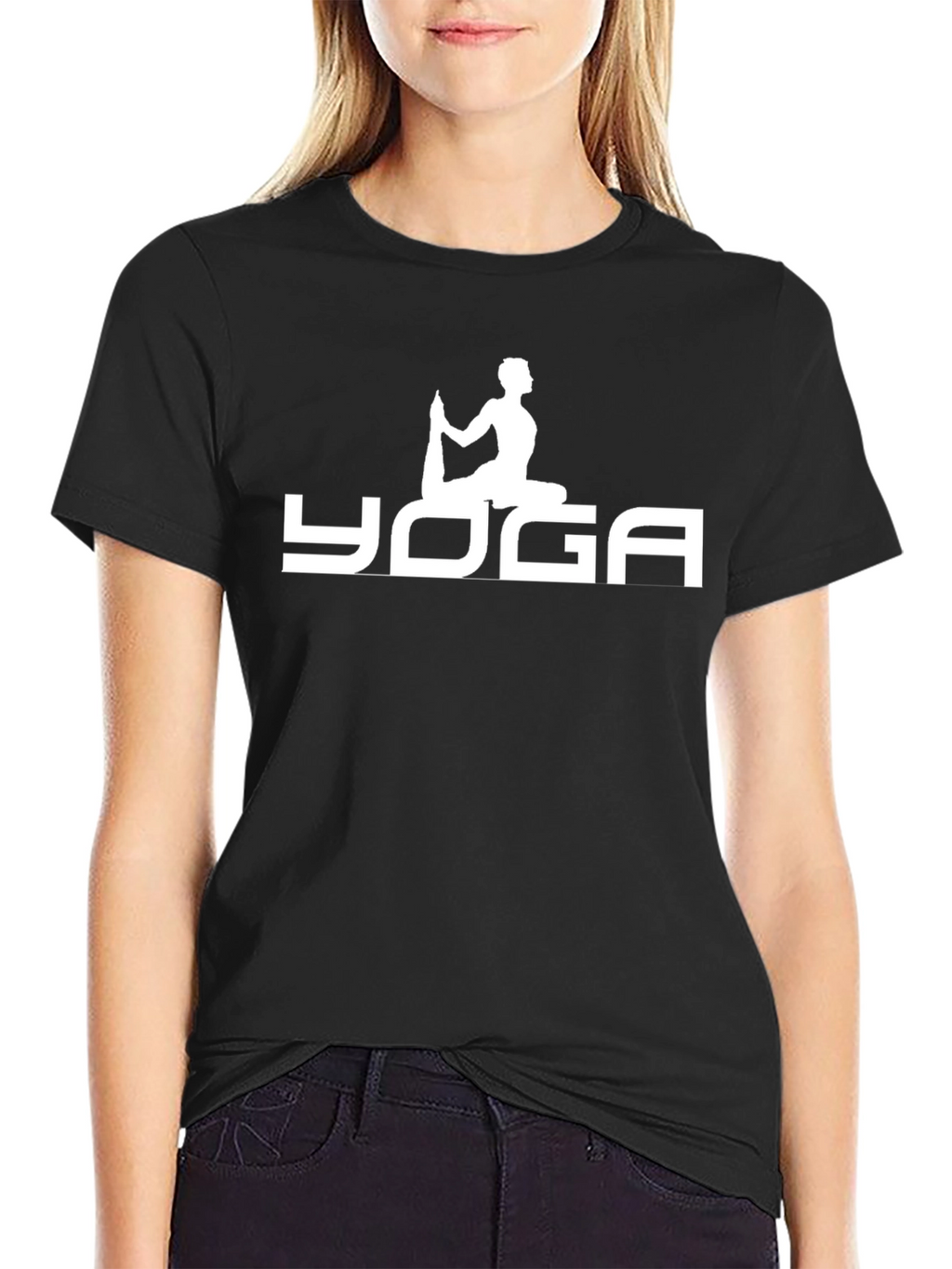 Yoga Graphic Tee - Mens Black Cotton T-Shirt