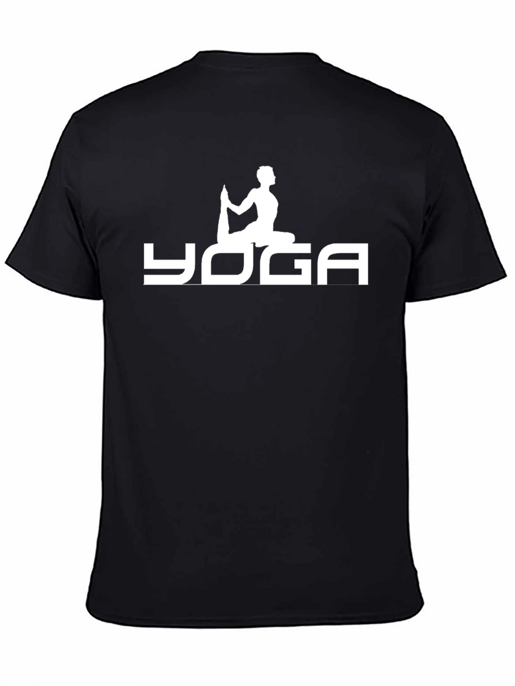 Yoga Graphic Tee - Mens Black Cotton T-Shirt