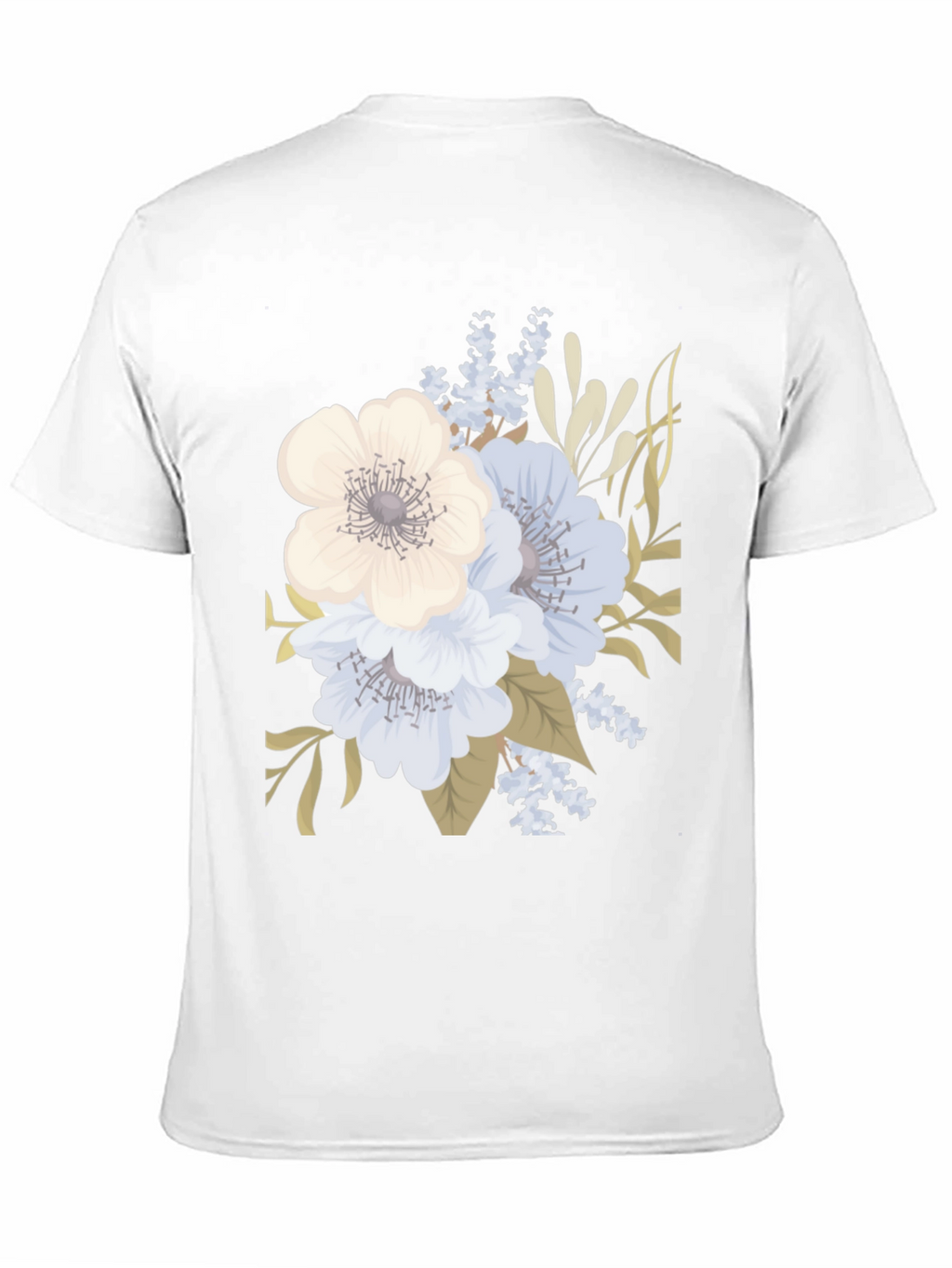 Floral Print Black T-Shirt for Men