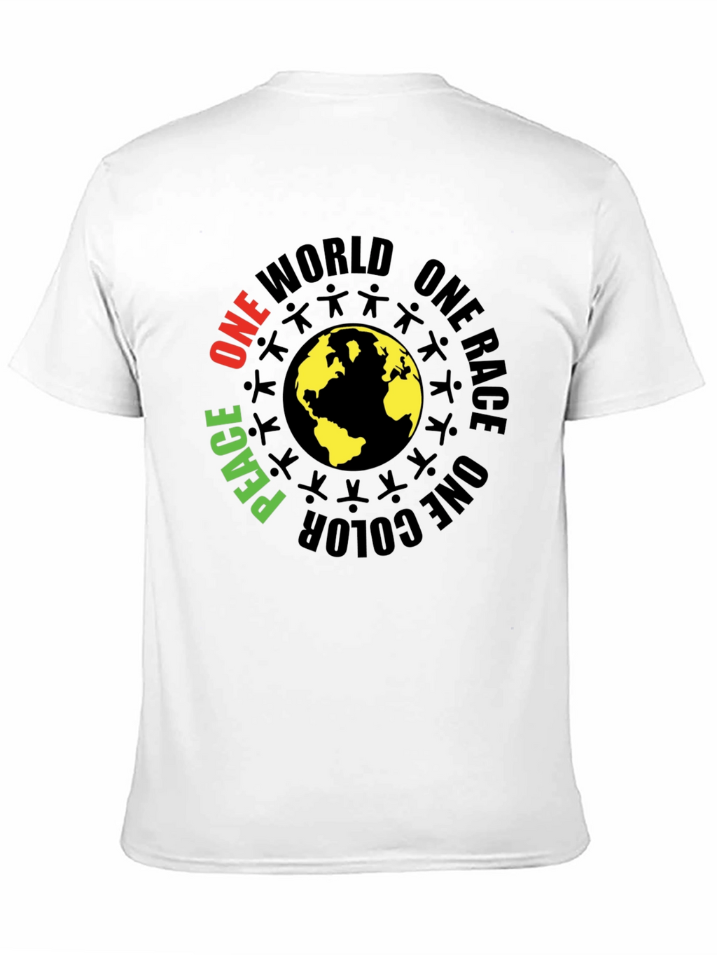 One World Peace Graphic Black T-Shirt