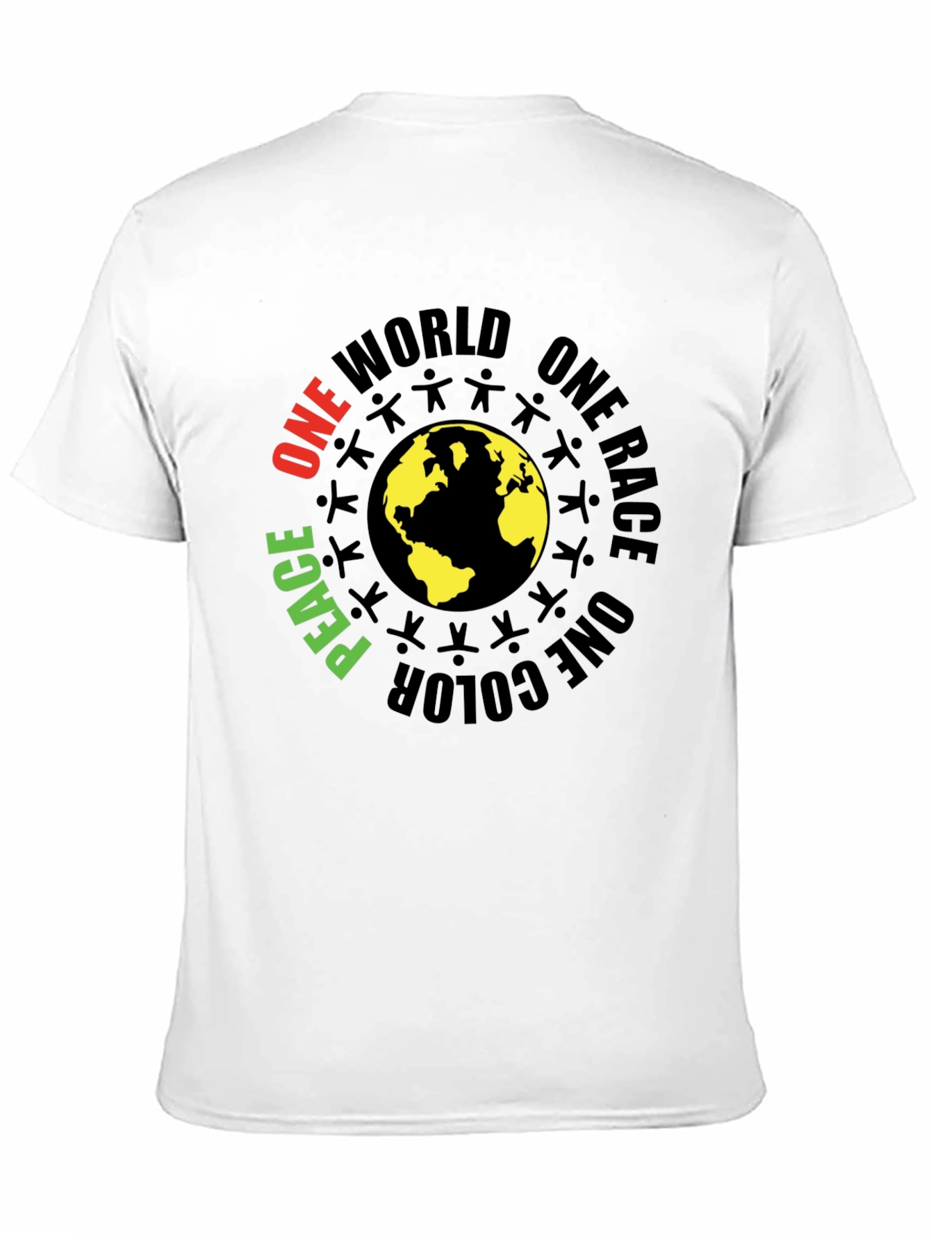 One World Peace Graphic Black T-Shirt