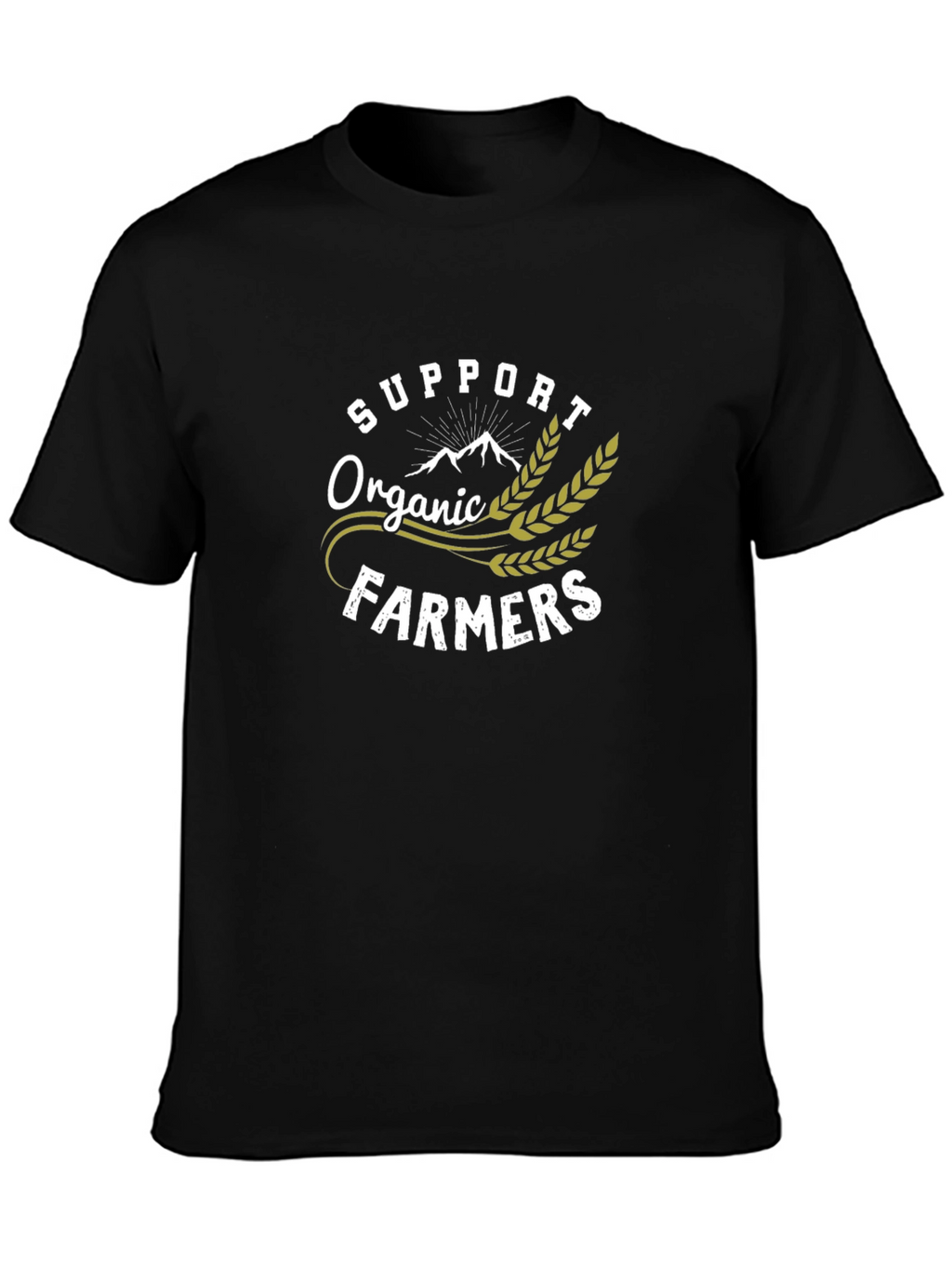 Support Organic Farmers Black T-Shirt