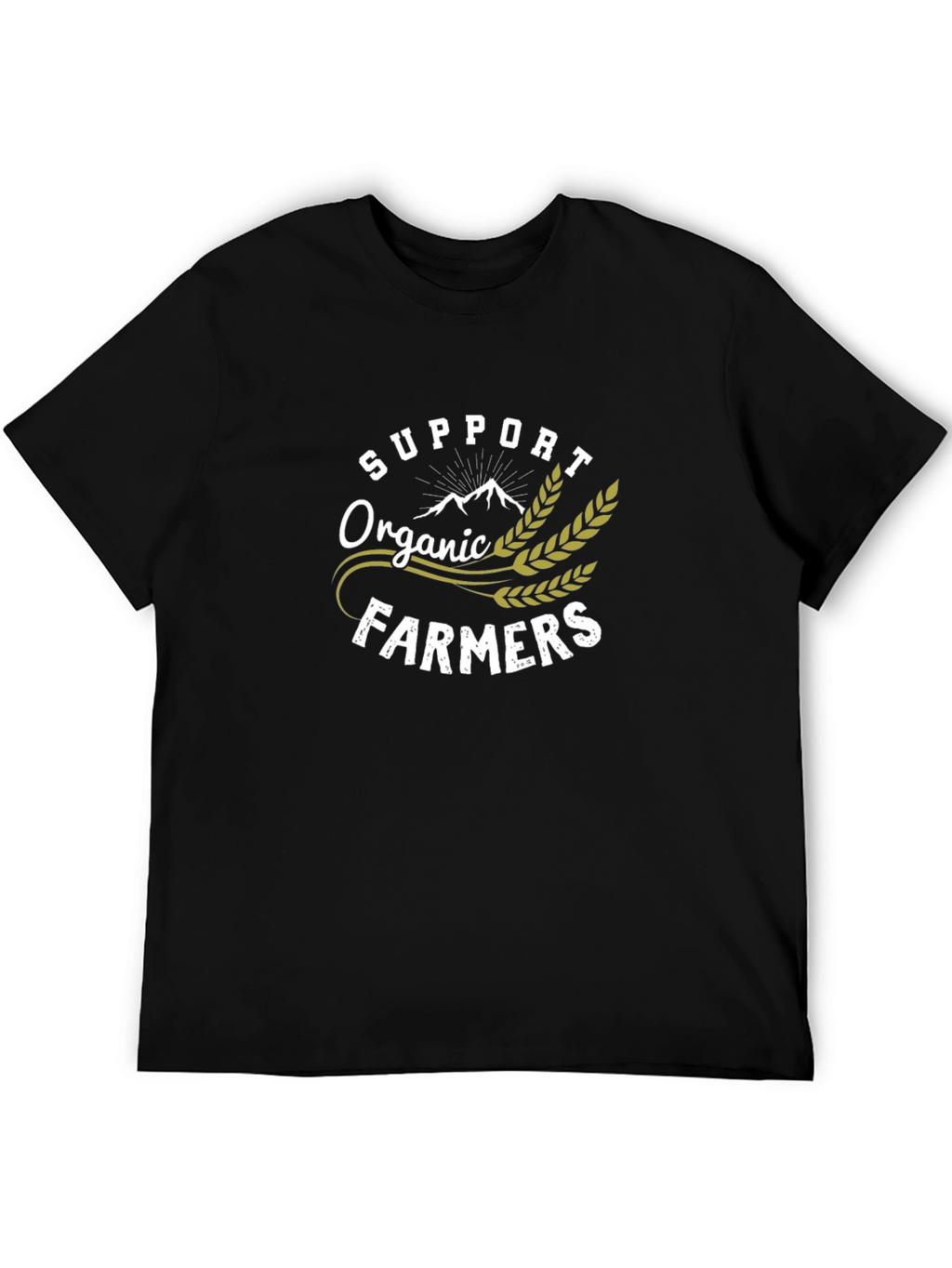 Support Organic Farmers Black T-Shirt