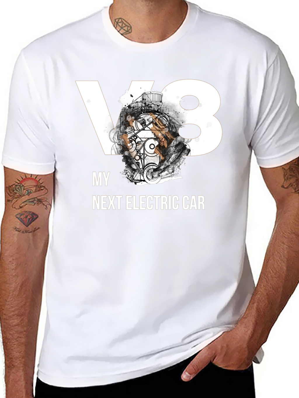 V8 My Next Electric Car Graphic T-Shirt