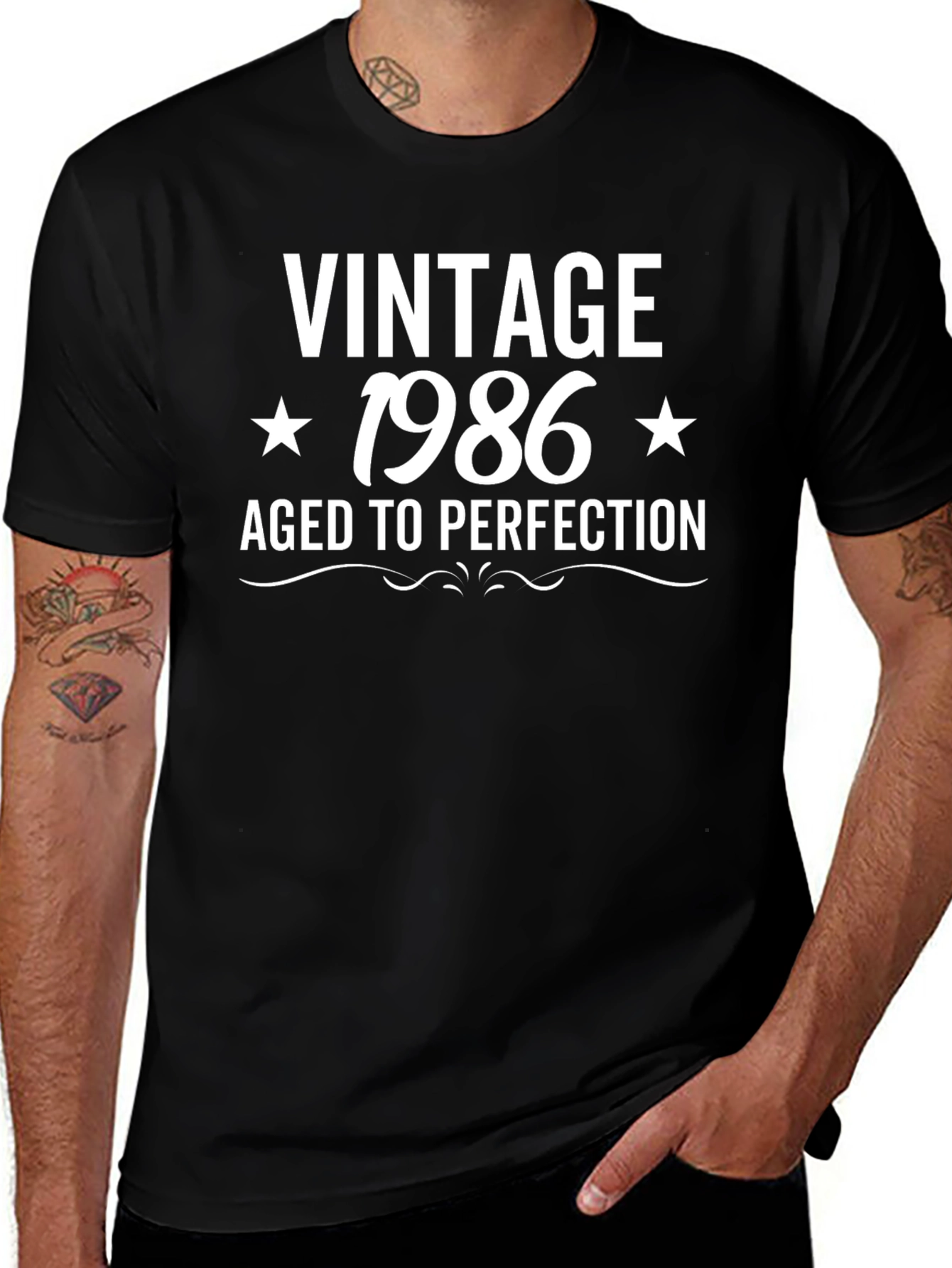 Vintage 1986 Aged to Perfection Black T-Shirt
