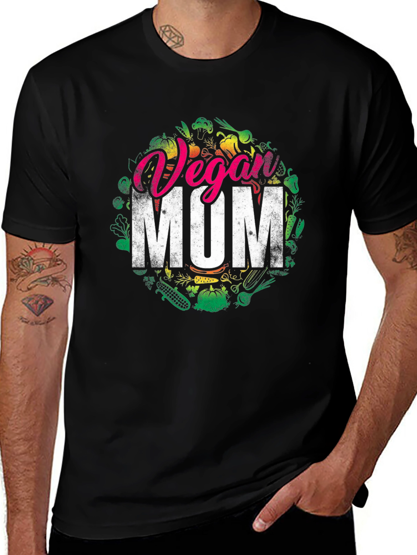 Vegan Mom Graphic Tee - Plant-Based Lifestyle Shirt