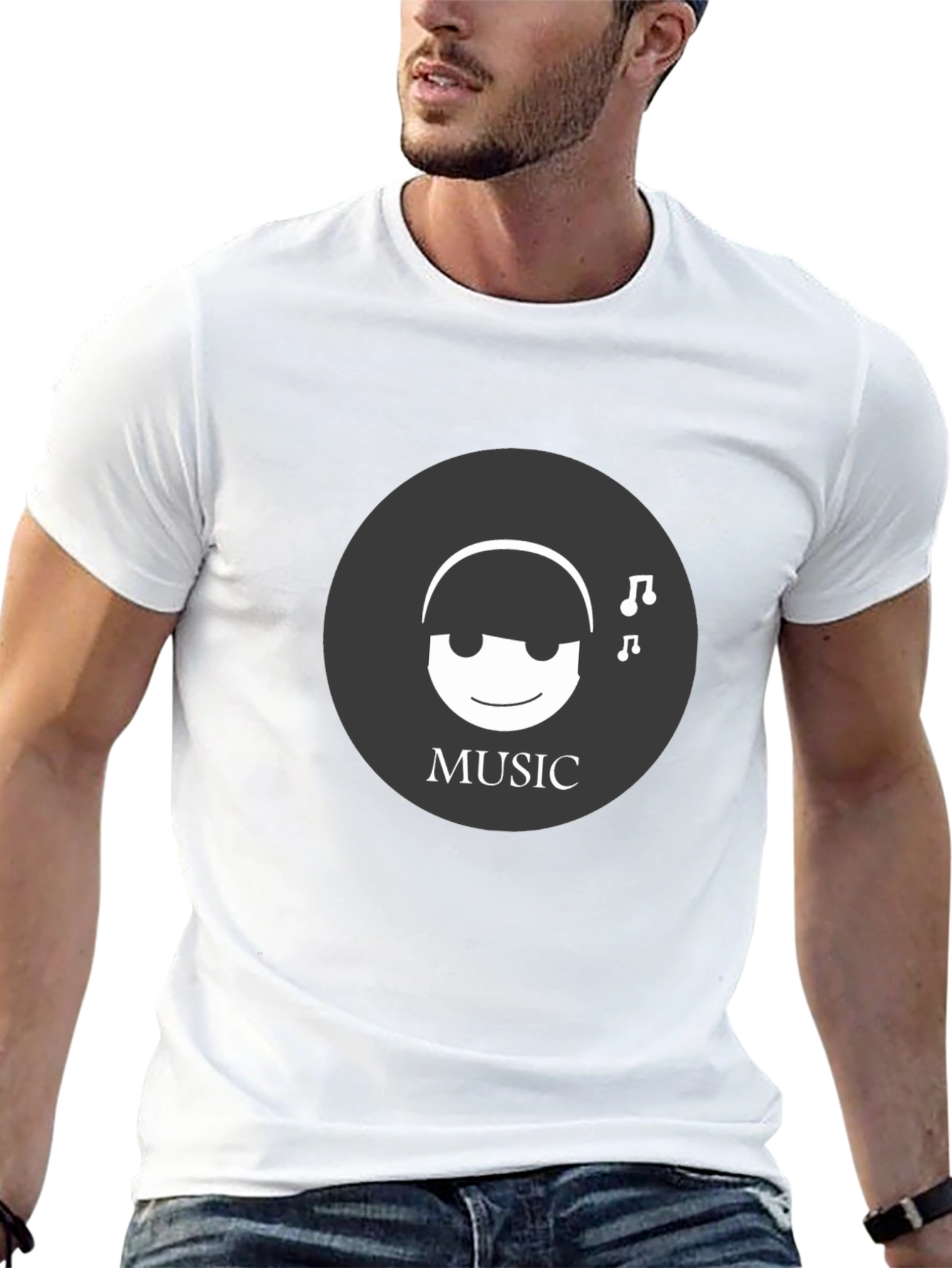 Music Lover Tee - Black Graphic T-Shirt