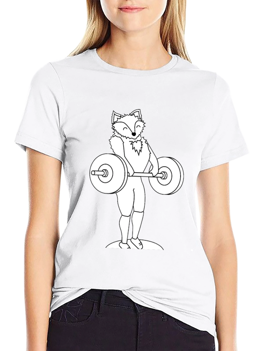 Fox Lifting Weights Graphic Tee - Black T-Shirt