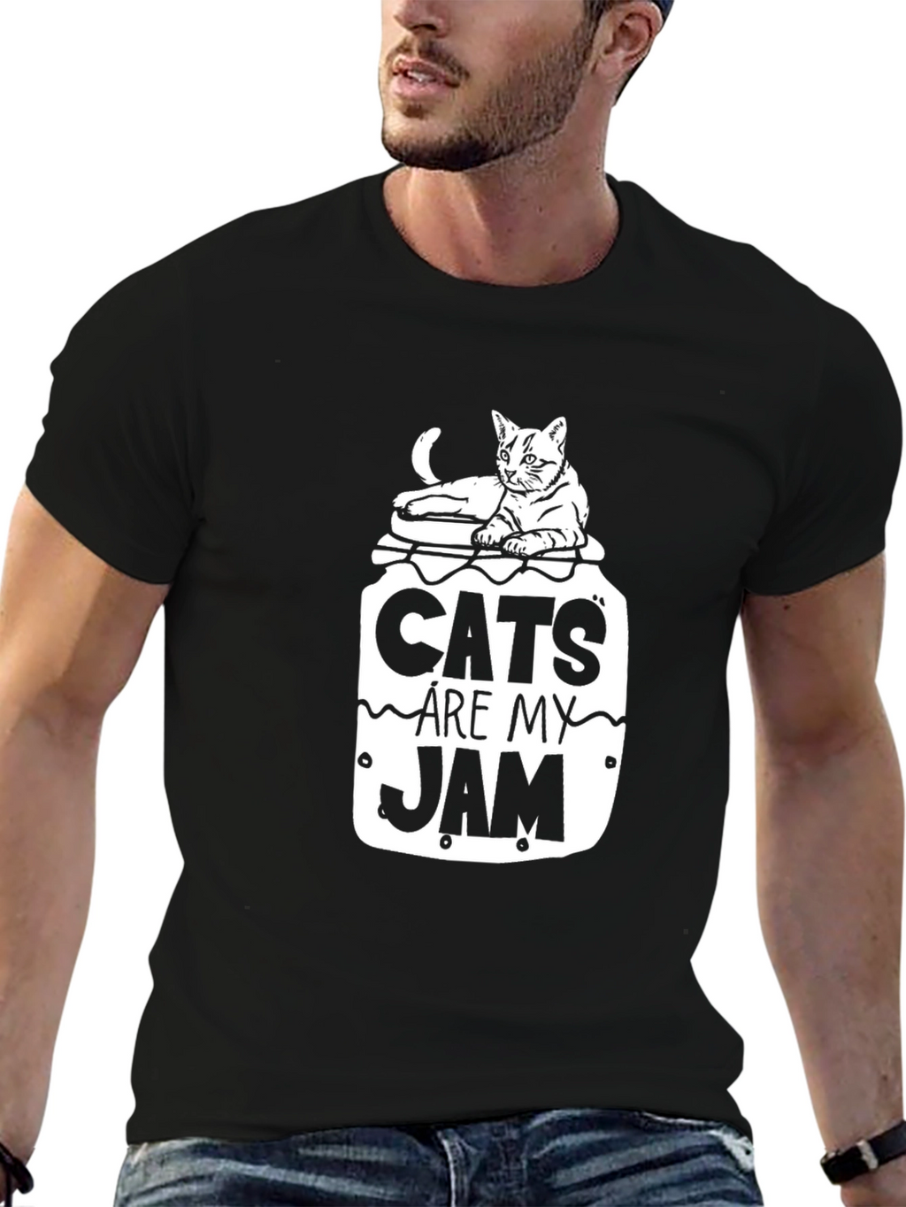 Cats Are My Jam T-Shirt Funny Cat Lover Tee