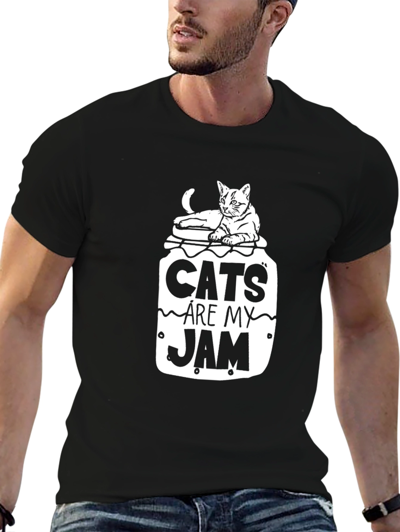 Cats Are My Jam T-Shirt Funny Cat Lover Tee