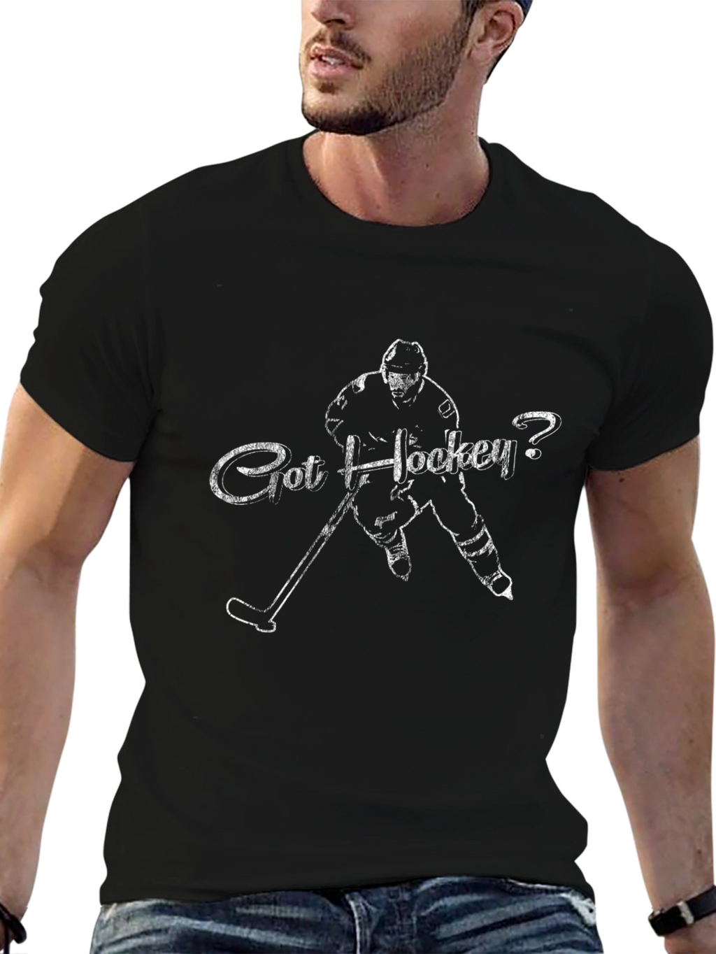 Got Hockey? Black Graphic Tee