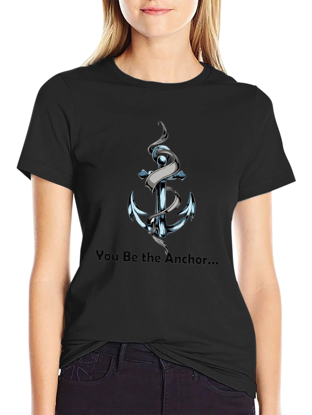 Be the Anchor Graphic Tee - Black