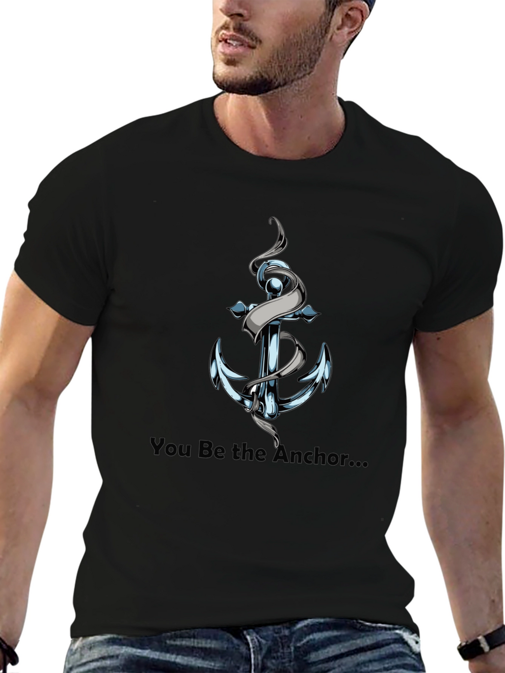 Be the Anchor Graphic Tee - Black
