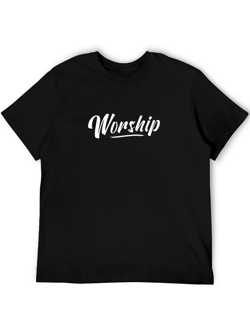 Worship Tee - Black Cotton Blend T-Shirt