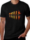 Evolution of Snowboarding Black Graphic Tee