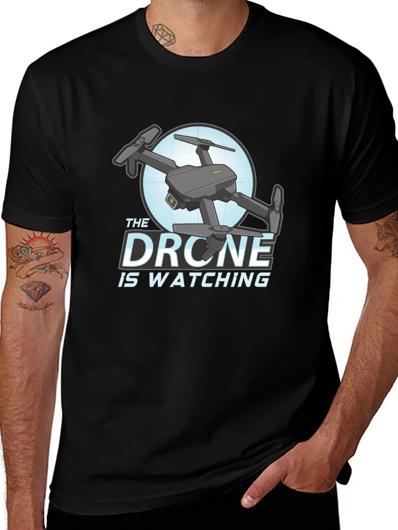 The Drone Is Watching Graphic T-Shirt