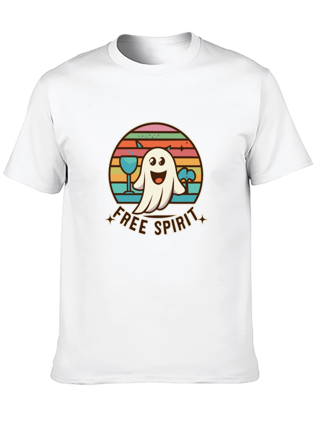 Free Spirit Ghost T-Shirt - Retro Halloween Design