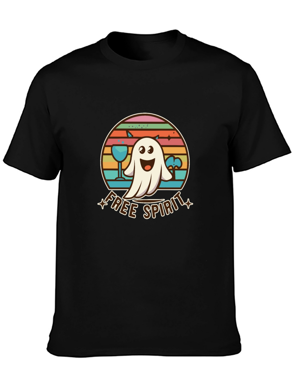 Free Spirit Ghost T-Shirt - Retro Halloween Design