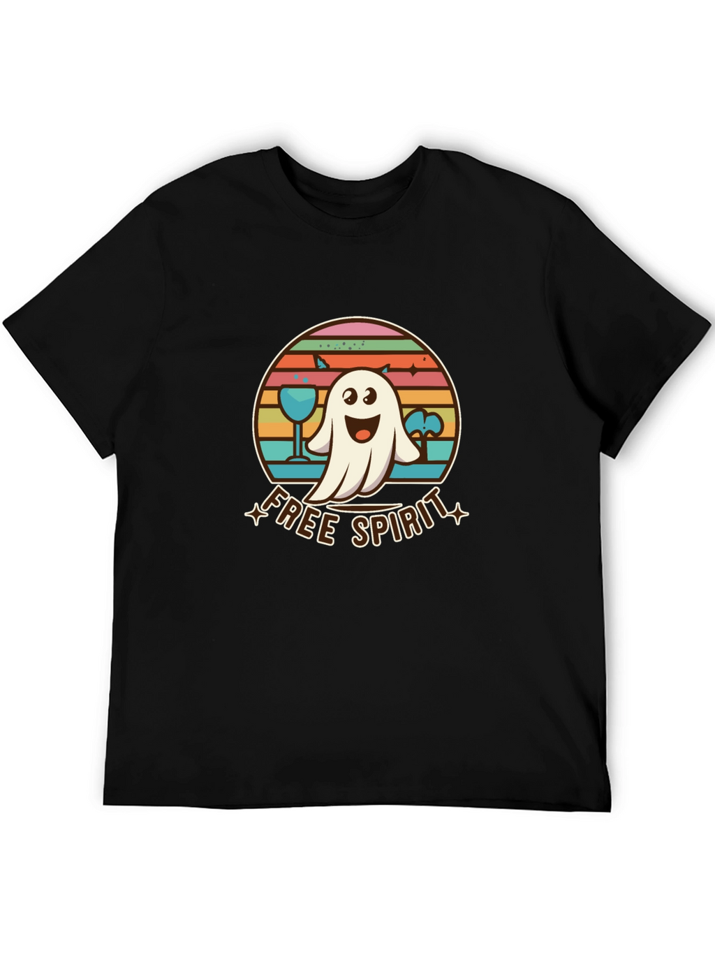 Free Spirit Ghost T-Shirt - Retro Halloween Design