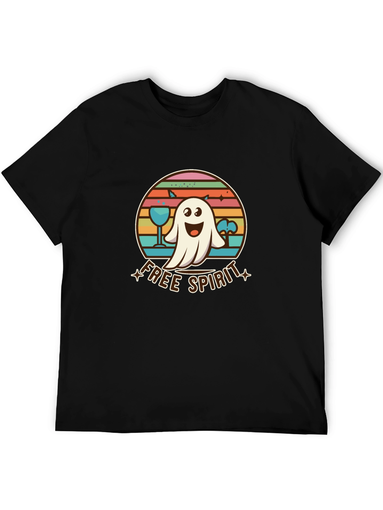 Free Spirit Ghost T-Shirt - Retro Halloween Design
