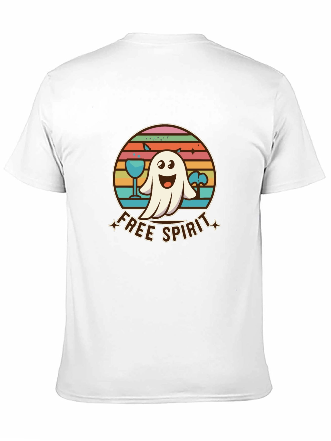 Free Spirit Ghost T-Shirt - Retro Halloween Design