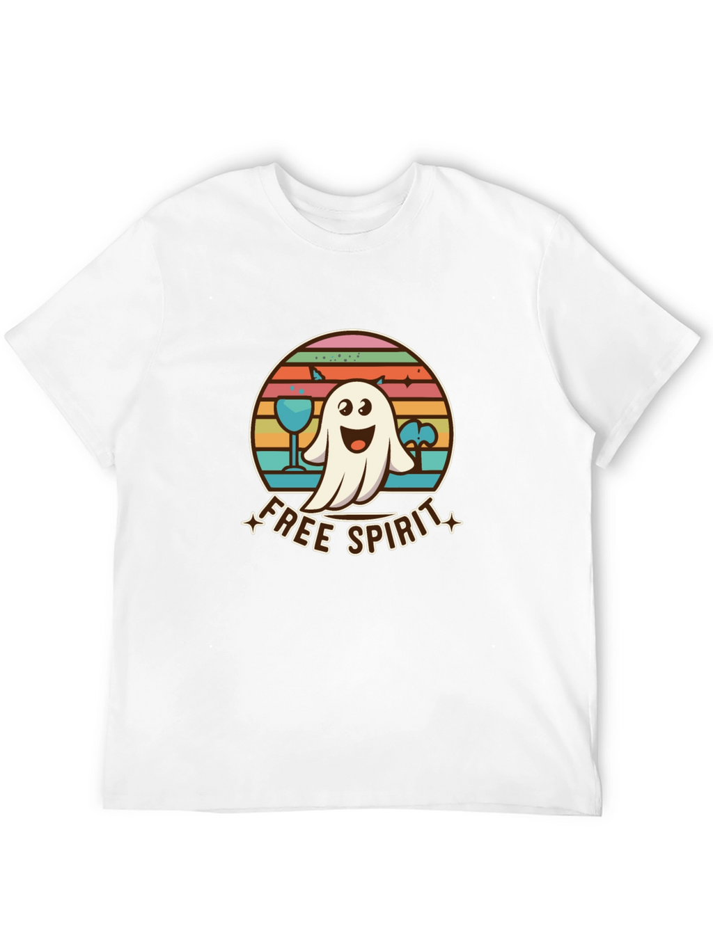 Free Spirit Ghost T-Shirt - Retro Halloween Design