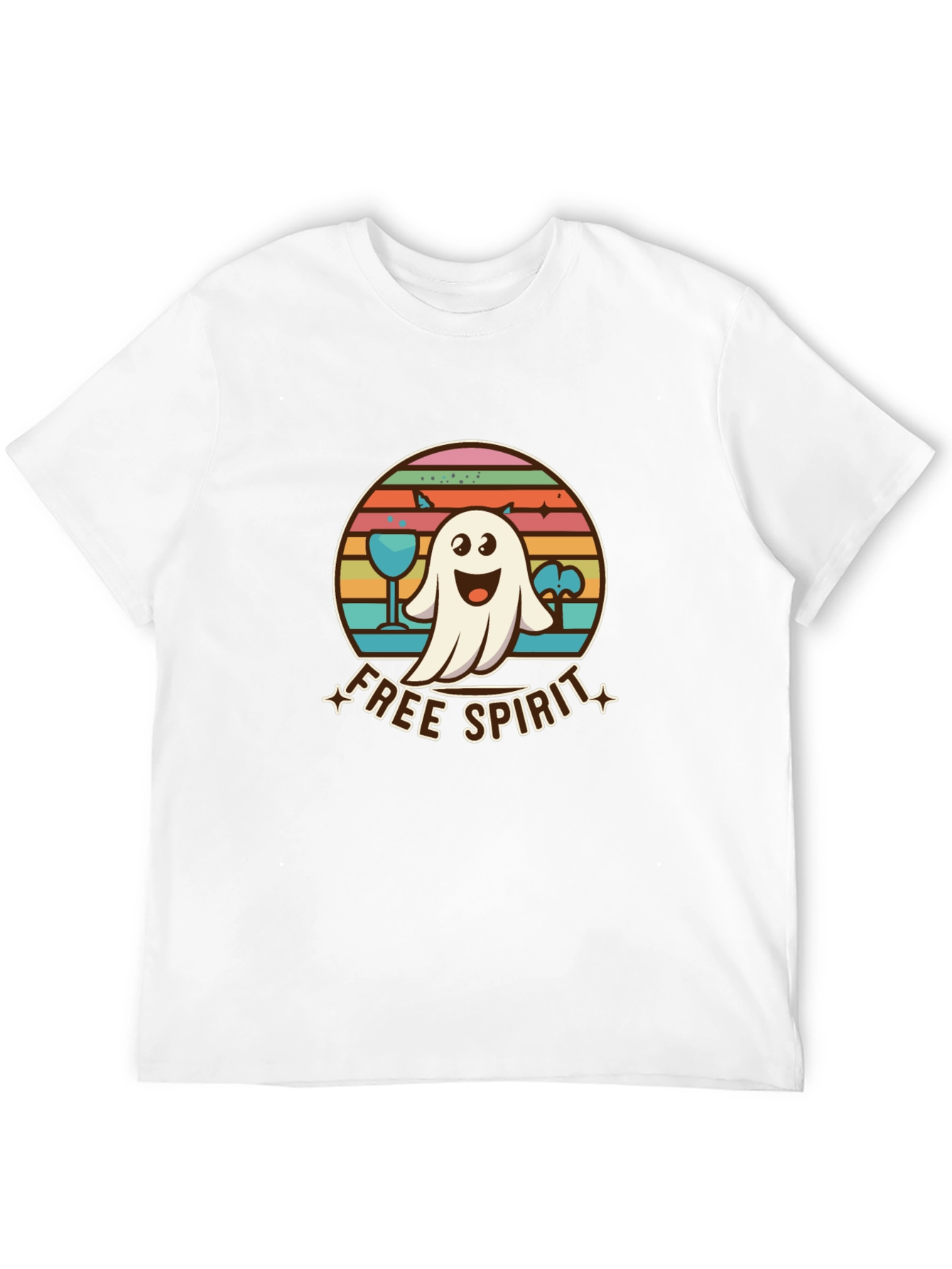 Free Spirit Ghost T-Shirt - Retro Halloween Design
