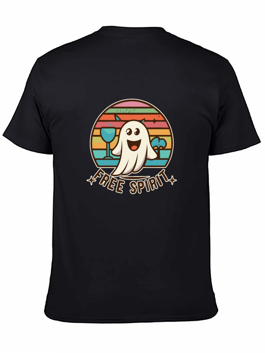 Free Spirit Ghost T-Shirt - Retro Halloween Design