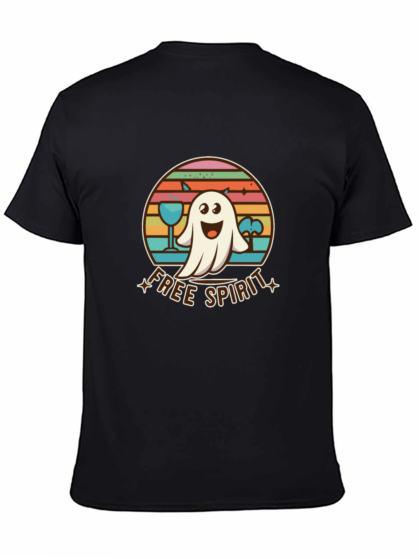 Free Spirit Ghost T-Shirt - Retro Halloween Design
