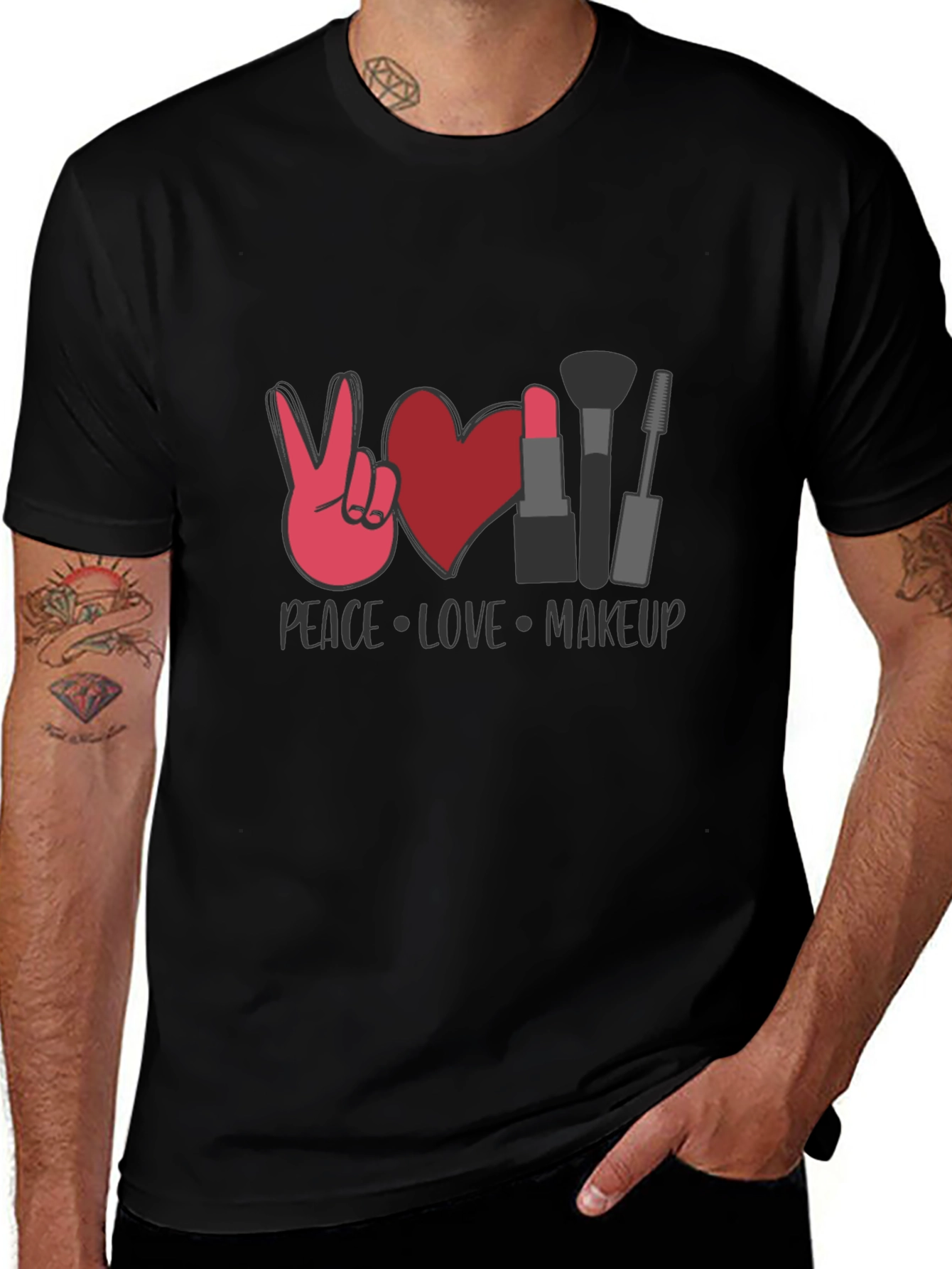 Peace Love Makeup Graphic Tee