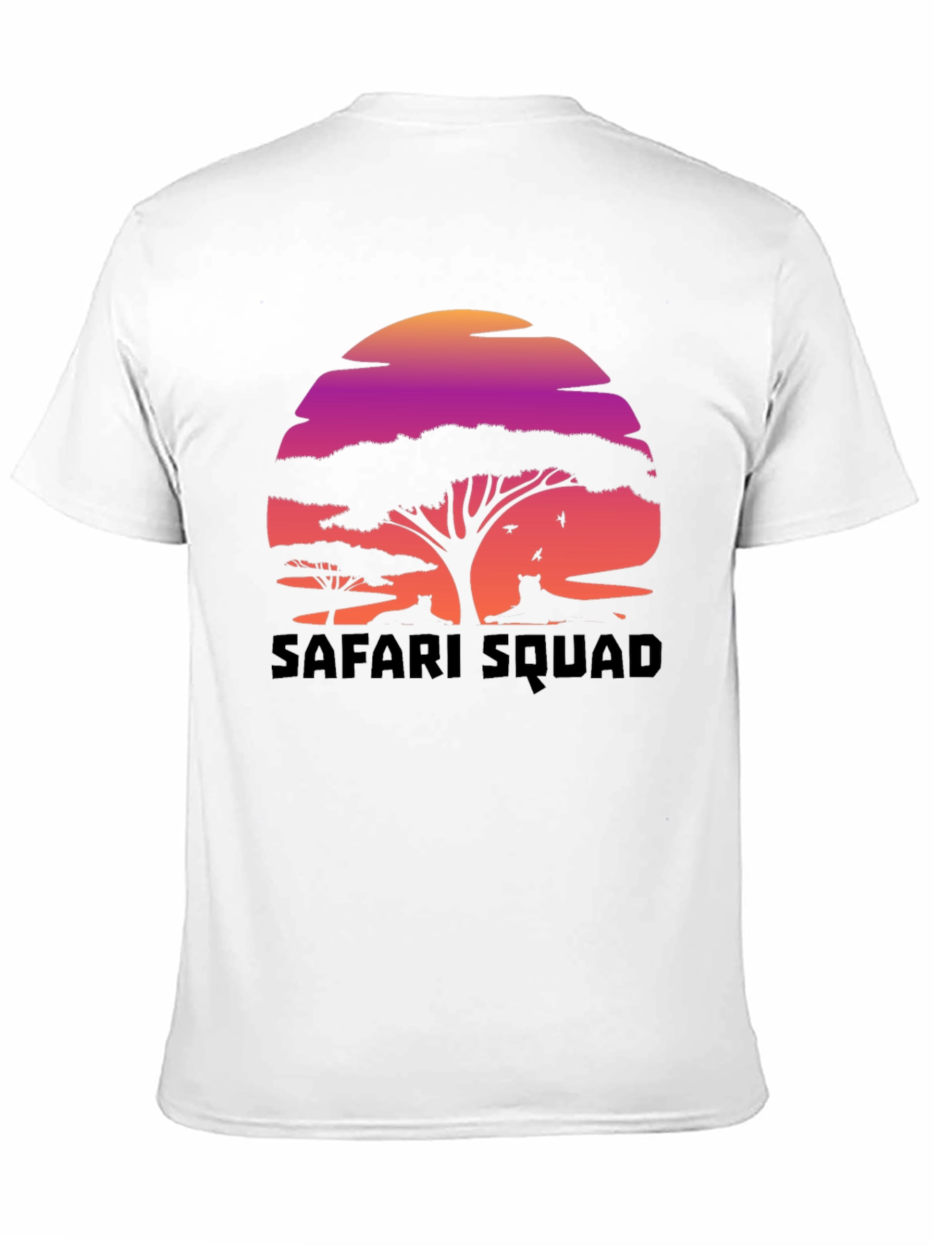 Safari Squad Graphic Tee - Sunset Wildlife Design