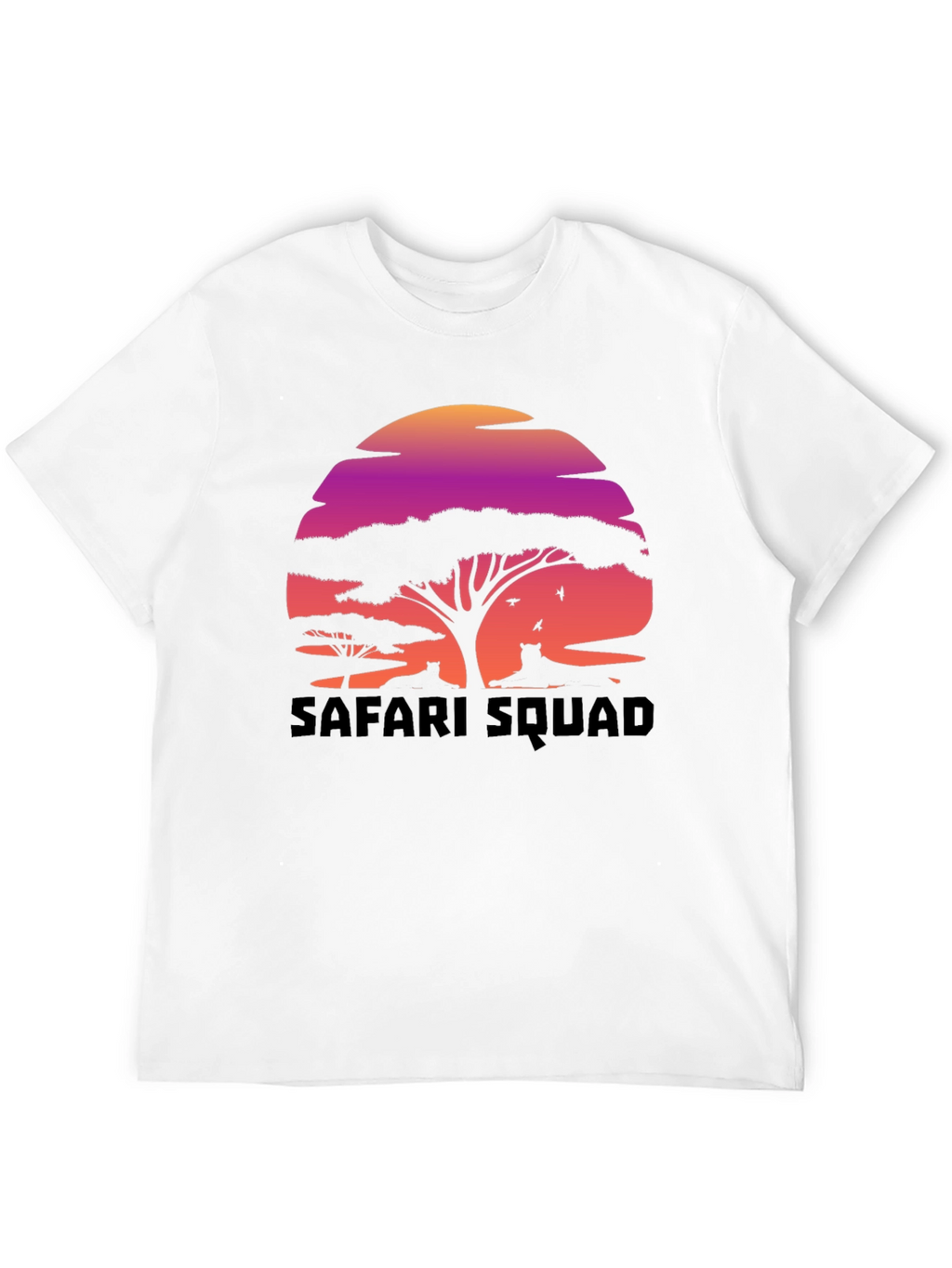 Safari Squad Graphic Tee - Sunset Wildlife Design