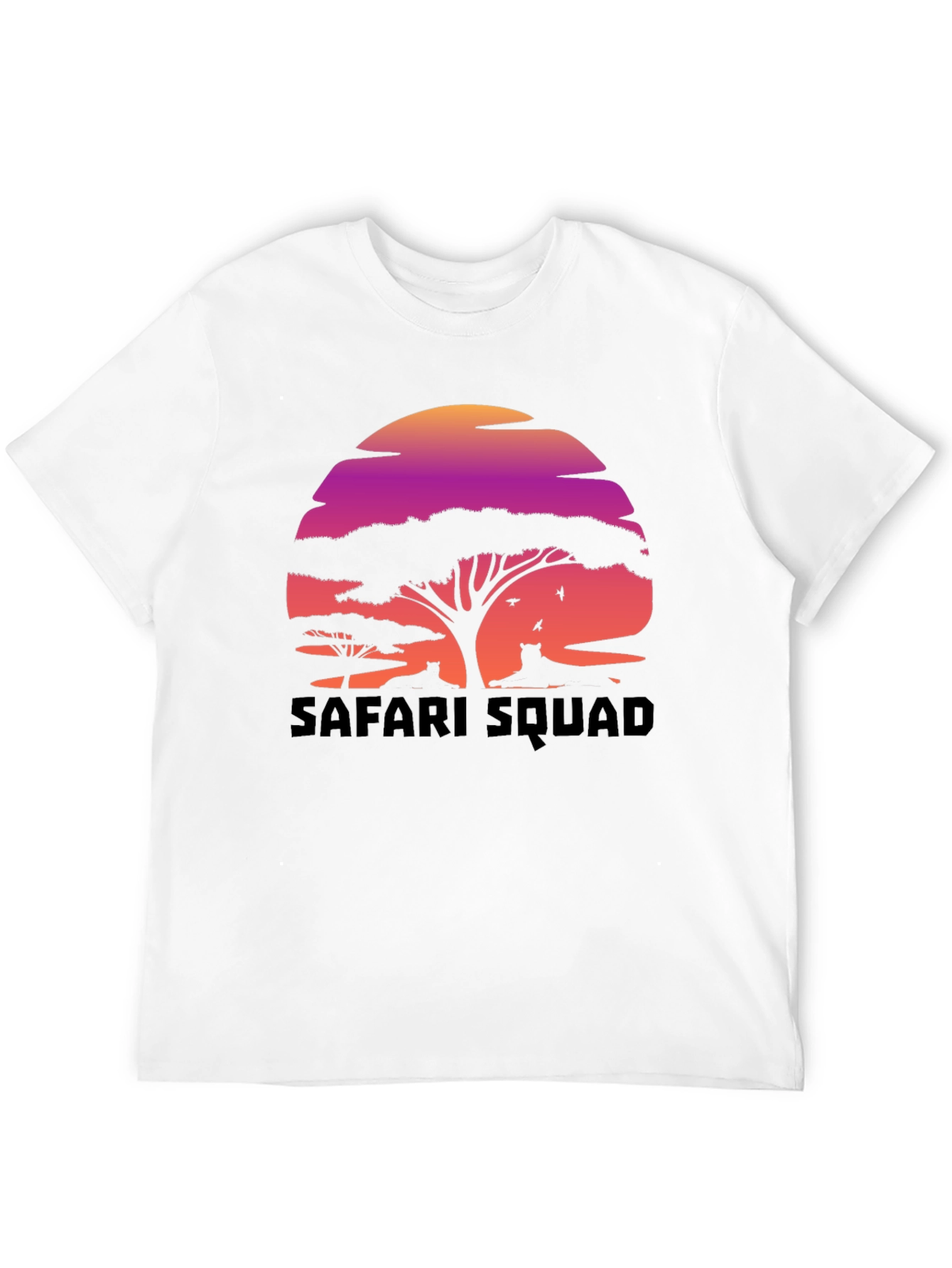Safari Squad Graphic Tee - Sunset Wildlife Design