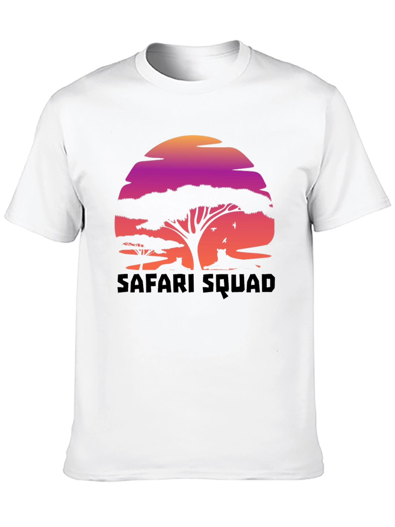 Safari Squad Graphic Tee - Sunset Wildlife Design
