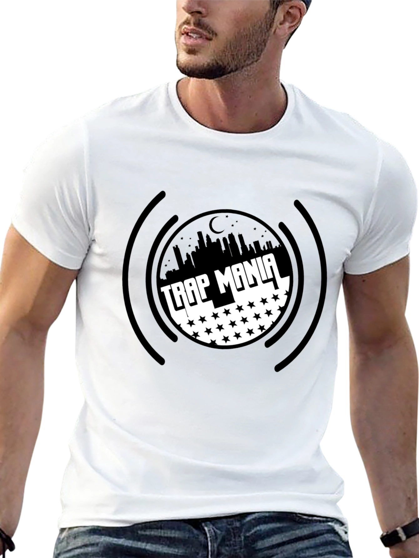 Trap Mania Black Graphic T-Shirt